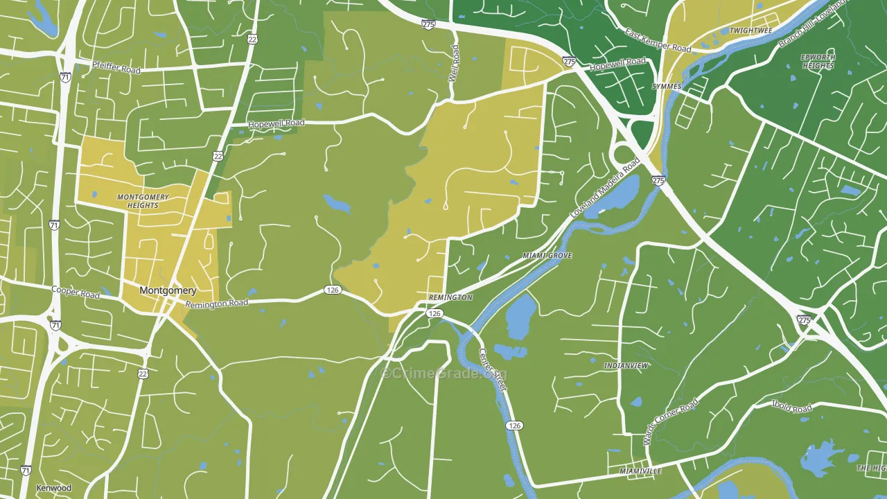Remington, OH Map of Vandalism Rates