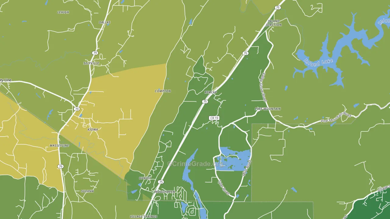Remlap, AL Map of Vandalism Rates