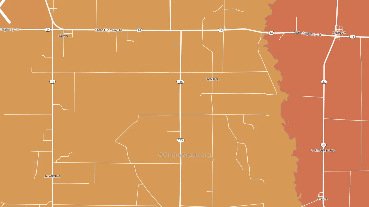 Remmel, AR Map of Vandalism Rates