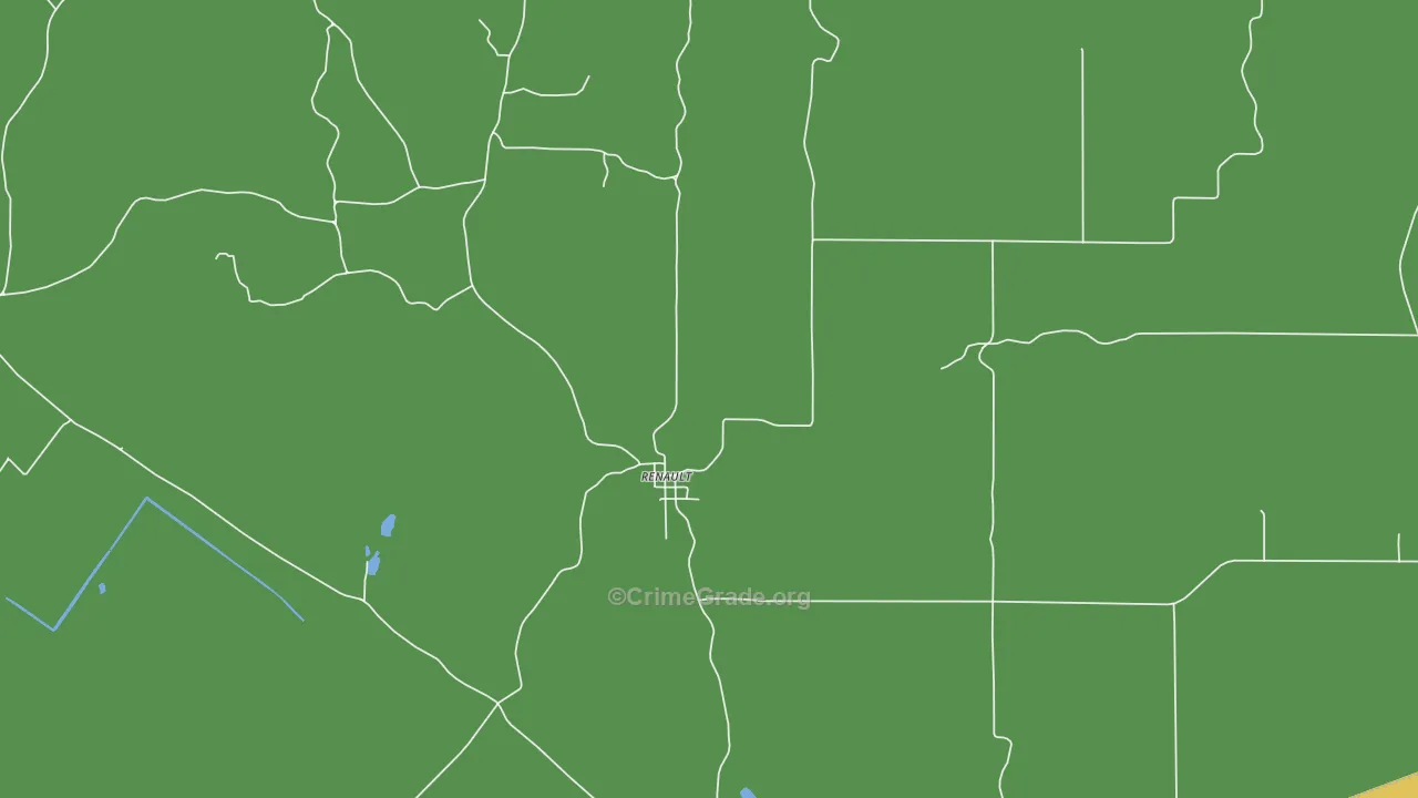 Renault, IL Map of Vandalism Rates