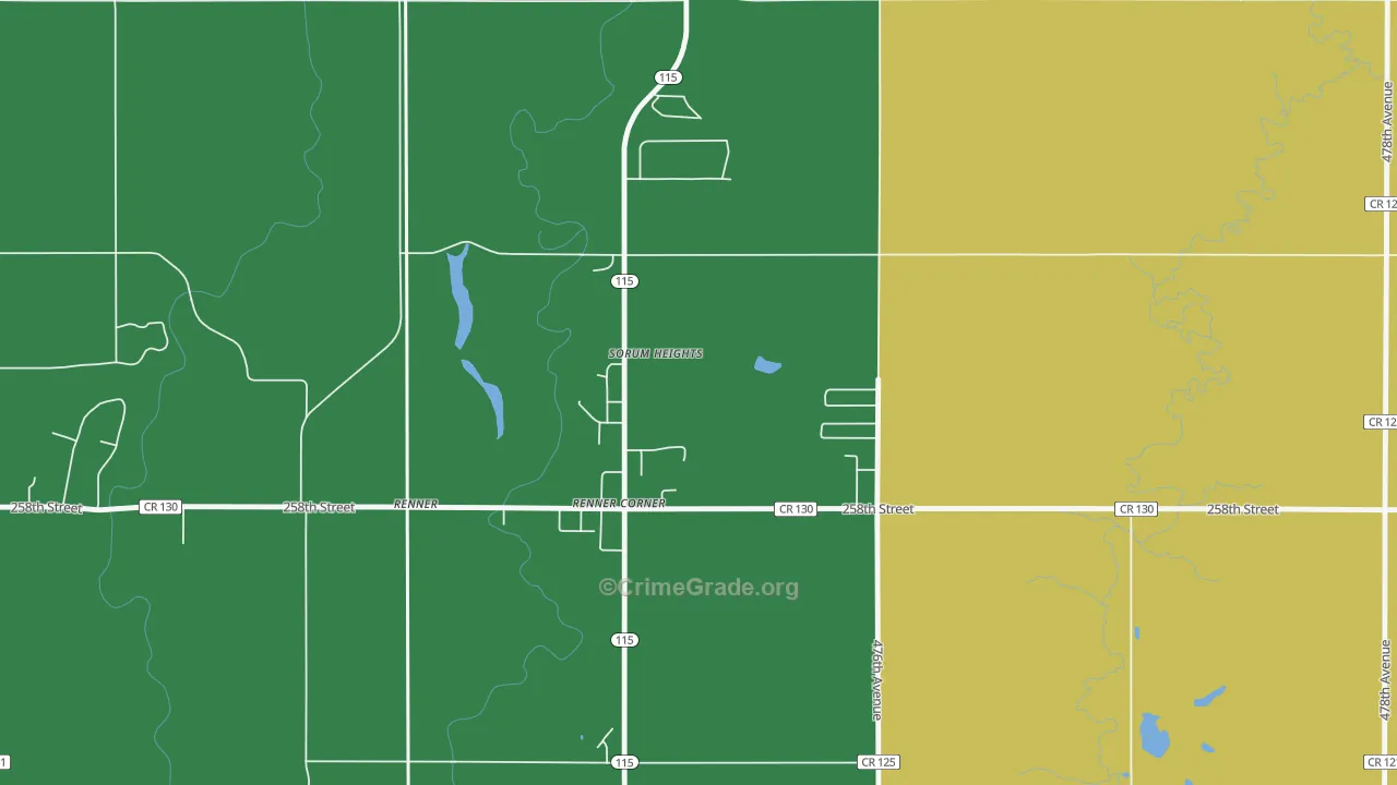 Renner Corner, SD Map of Vandalism Rates