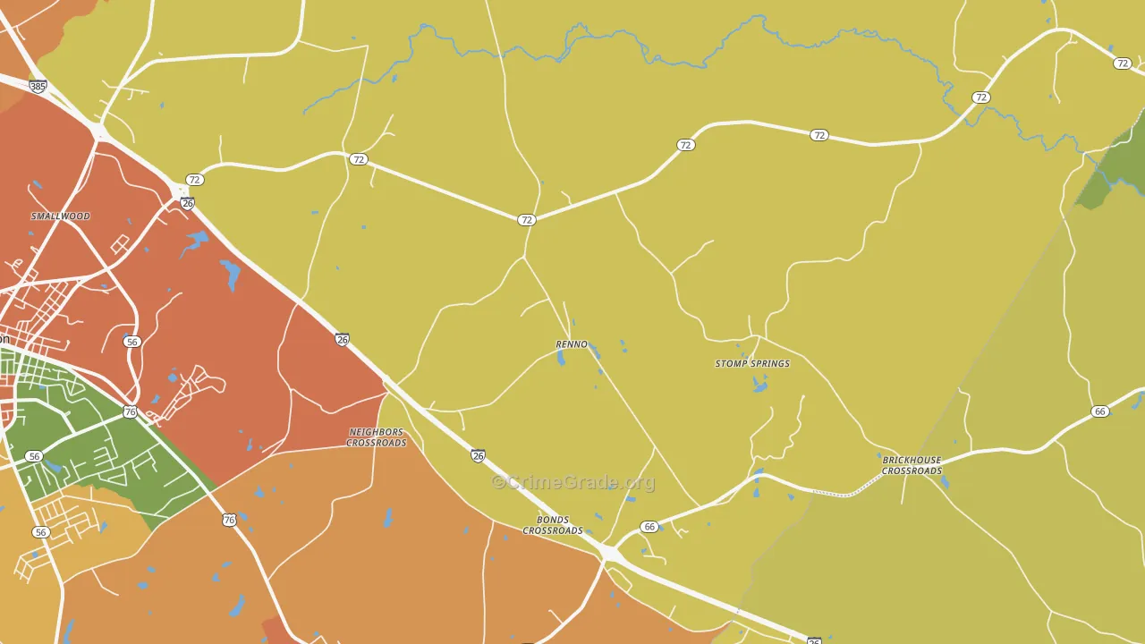 Renno, SC Map of Vandalism Rates