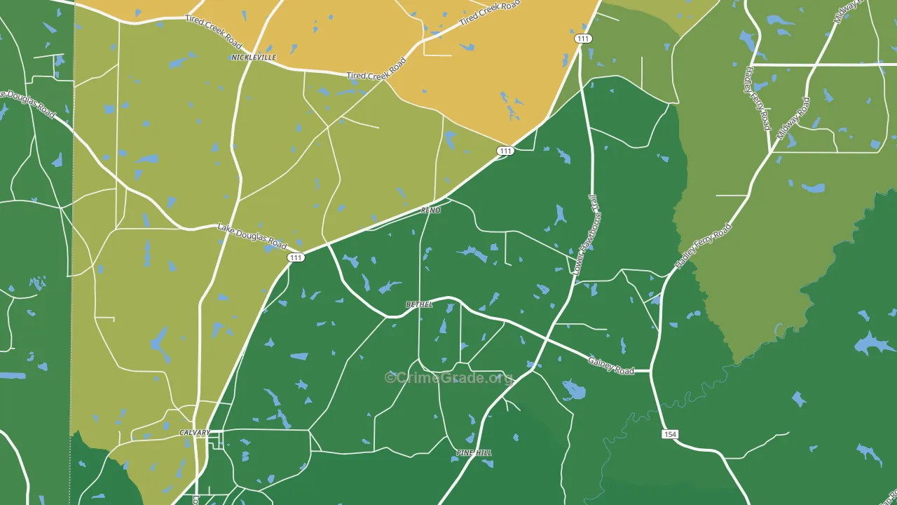 Reno, GA Map of Vandalism Rates