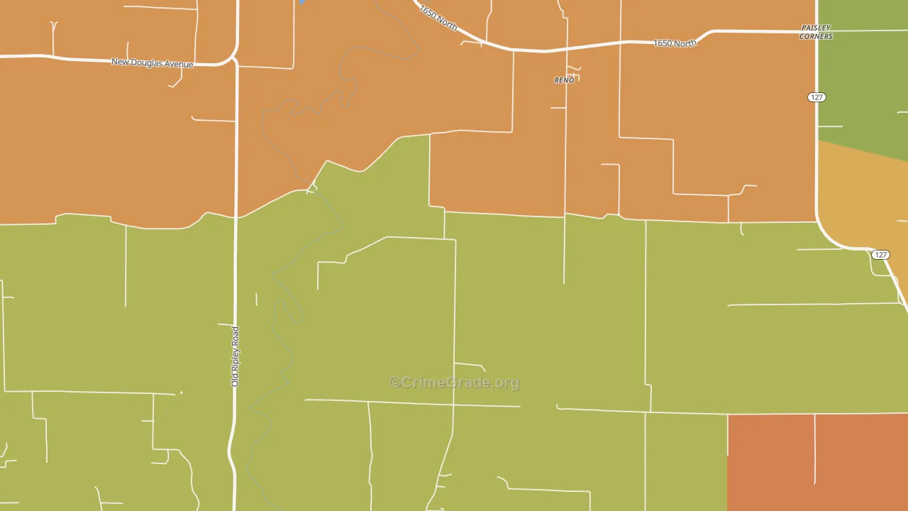 Reno, IL Map of Vandalism Rates