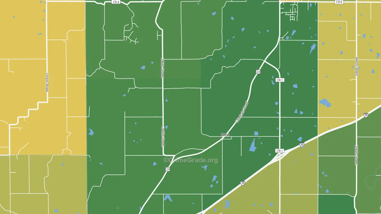 Reno, KS Map of Vandalism Rates