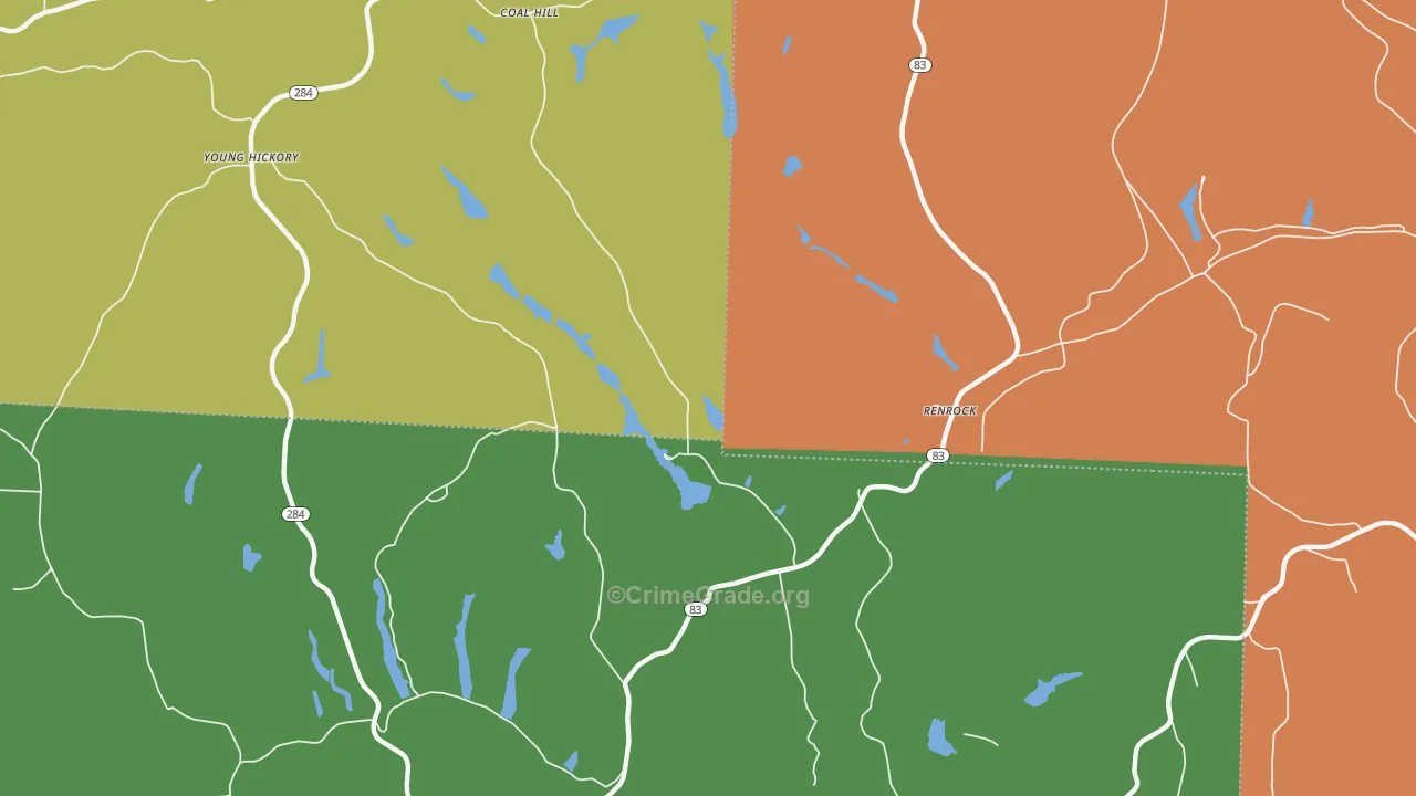 Renrock, OH Map of Vandalism Rates