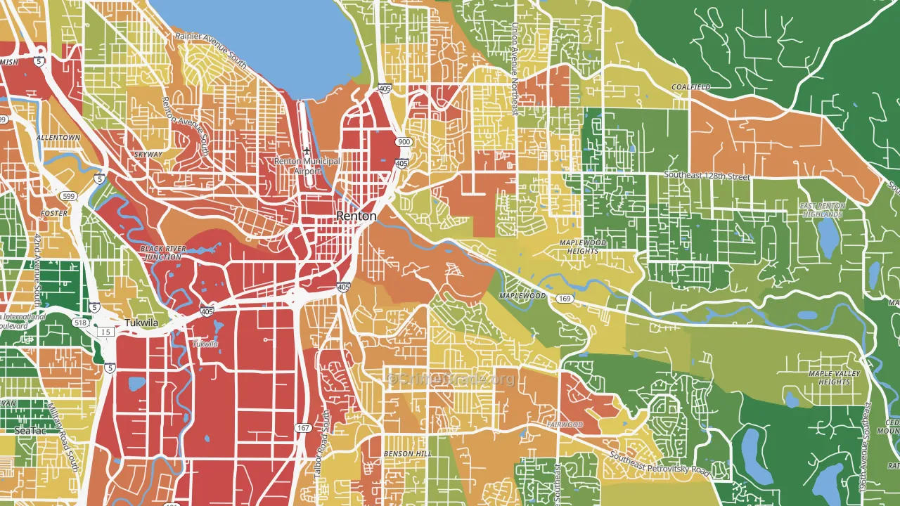 Renton, WA Map of Vandalism Rates