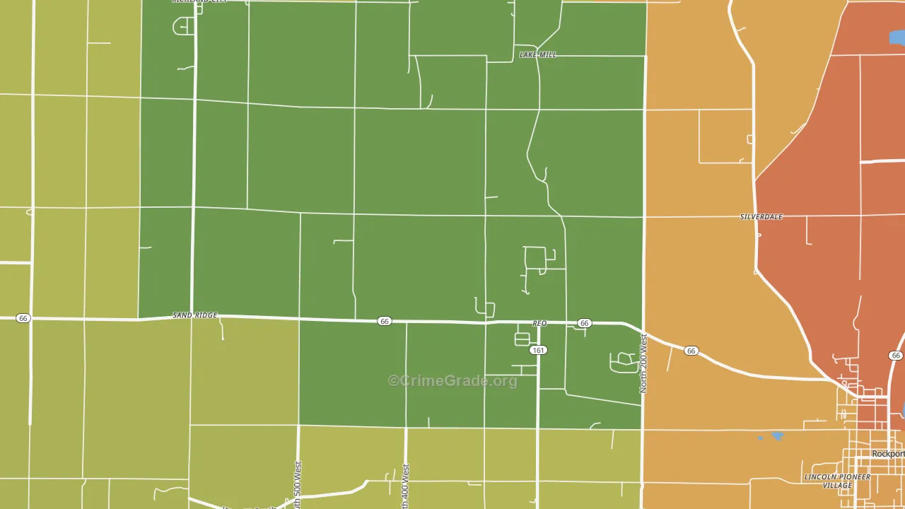 Reo, IN Map of Vandalism Rates