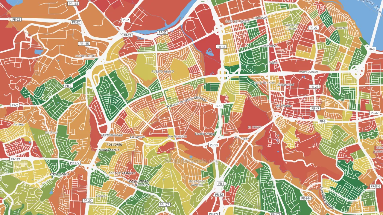Reparto Metropolitano, San Juan, PR Map of Vandalism Rates