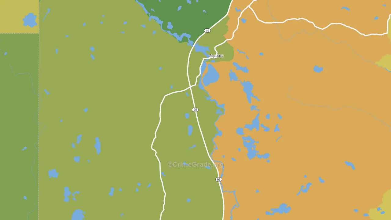 Republic, MI Map of Vandalism Rates
