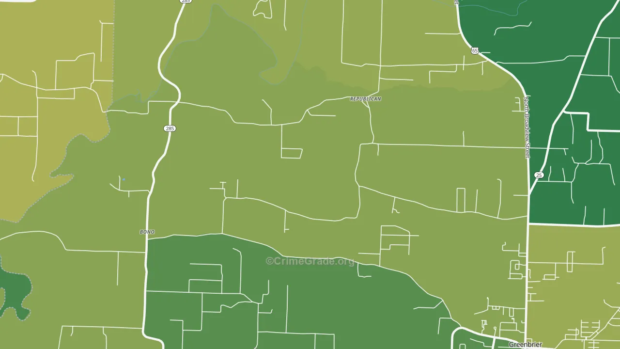 Republican, AR Map of Vandalism Rates