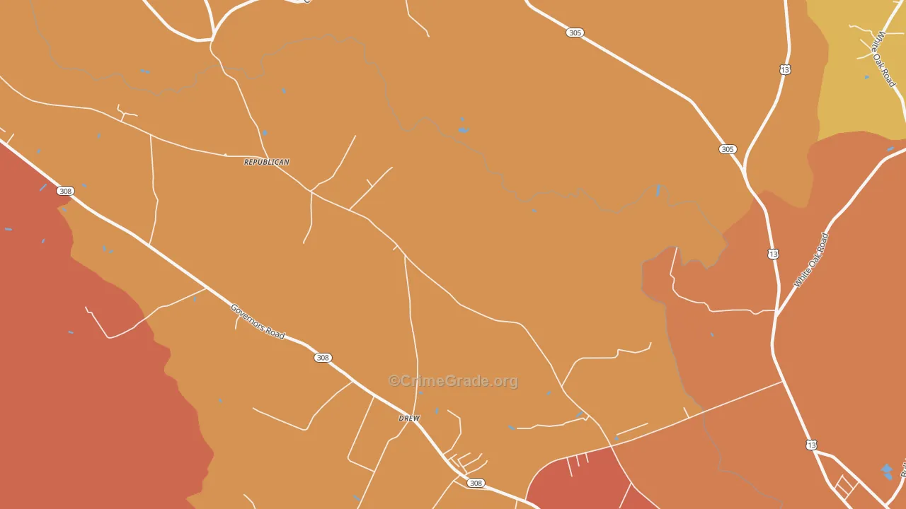 Republican, NC Map of Vandalism Rates