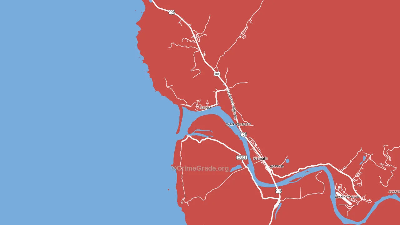 Requa, CA Map of Vandalism Rates