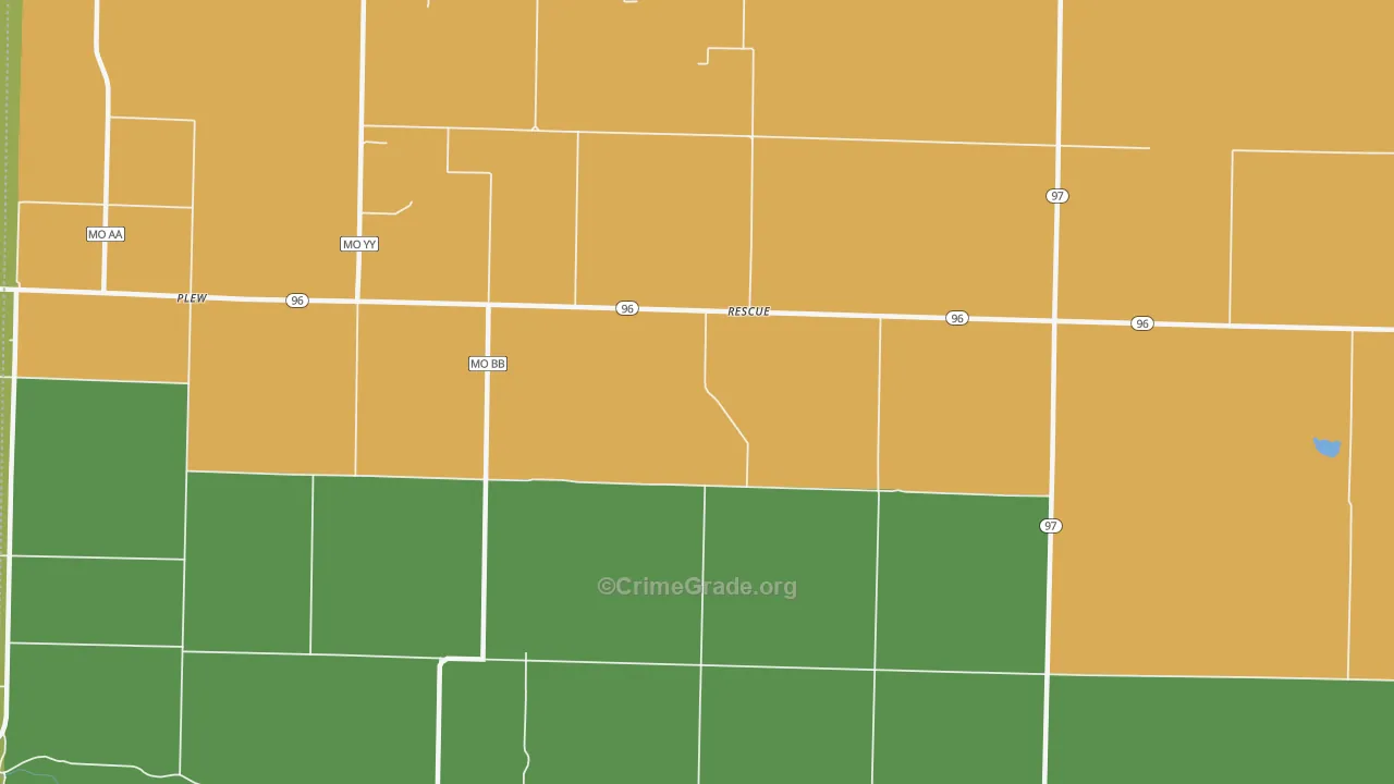 Rescue, MO Map of Vandalism Rates