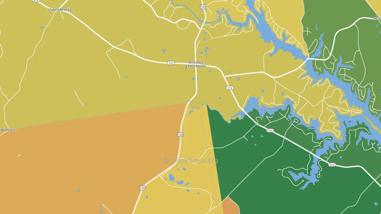 Resseaus Crossroads, GA Map of Vandalism Rates
