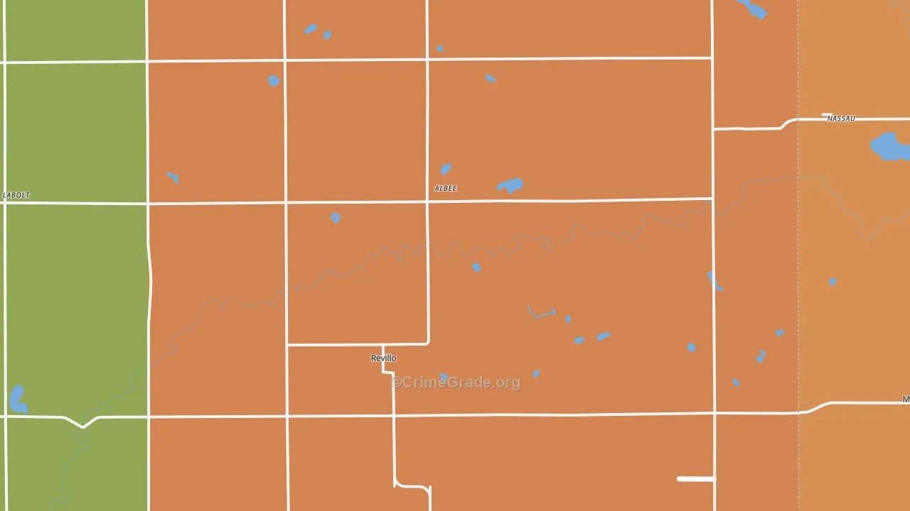 Revillo, SD Map of Vandalism Rates