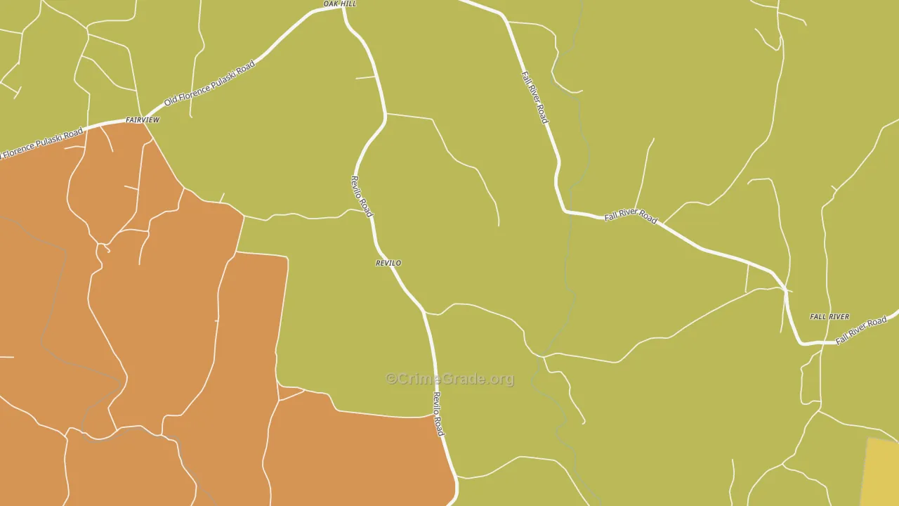 Revilo, TN Map of Vandalism Rates