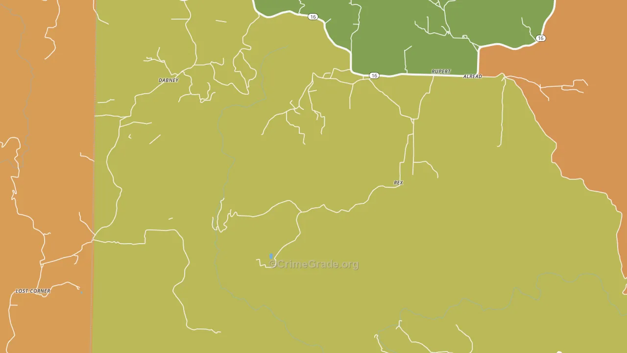 Rex, AR Map of Vandalism Rates