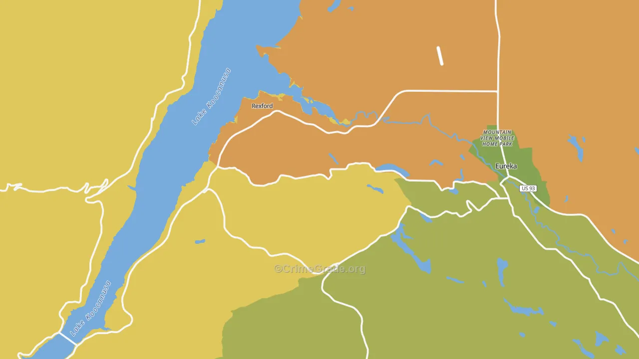 Rexford, MT Map of Vandalism Rates