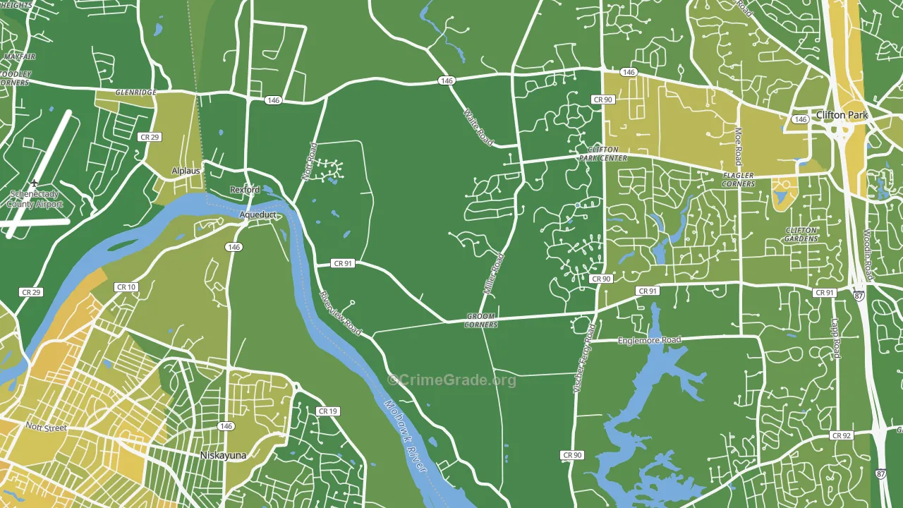 Rexford, NY Map of Vandalism Rates
