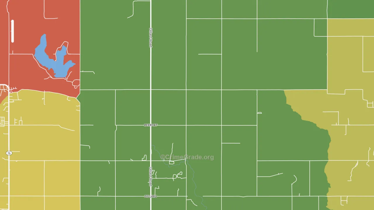 Rexroat, OK Map of Vandalism Rates