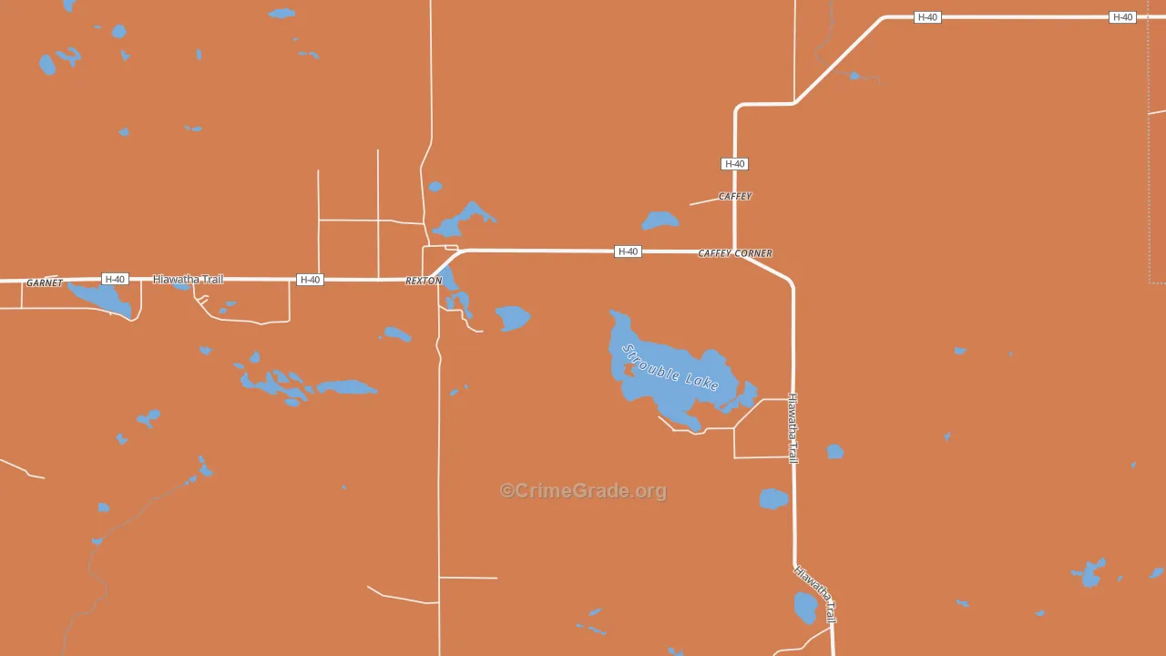 Rexton, MI Map of Vandalism Rates