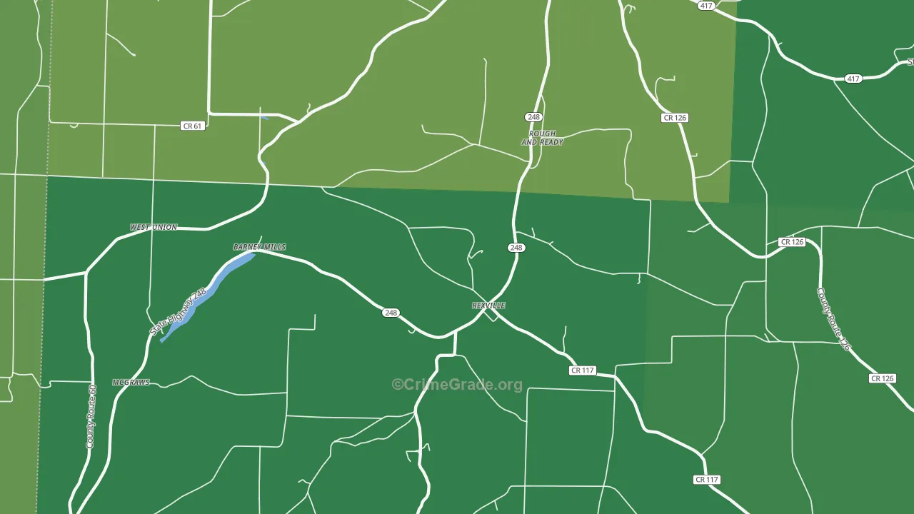 Rexville, NY Map of Vandalism Rates