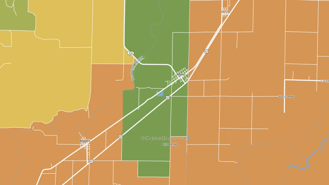 Reyno, AR Map of Vandalism Rates