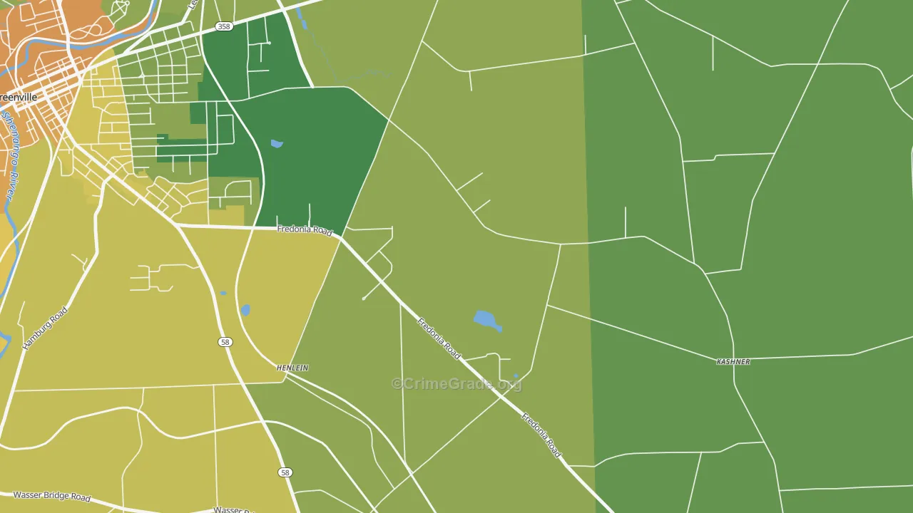 Reynolds Heights, PA Map of Vandalism Rates