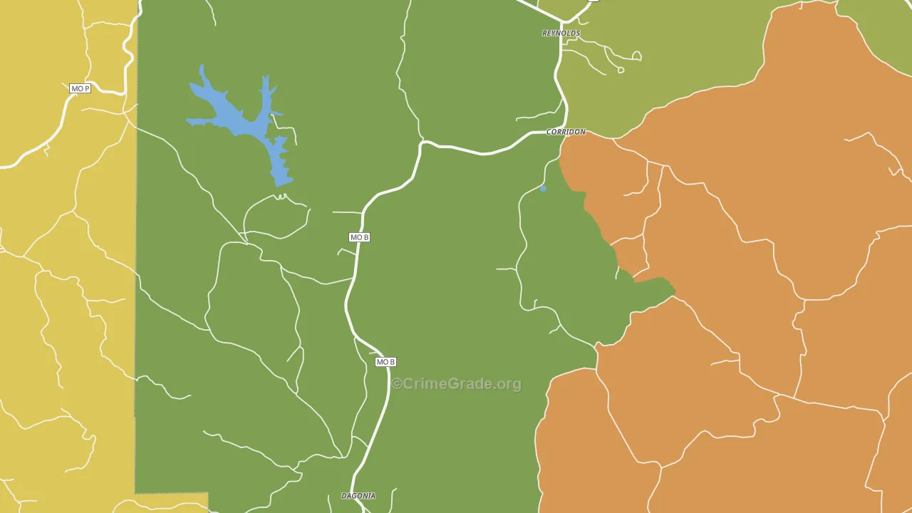 Reynolds, MO Map of Vandalism Rates