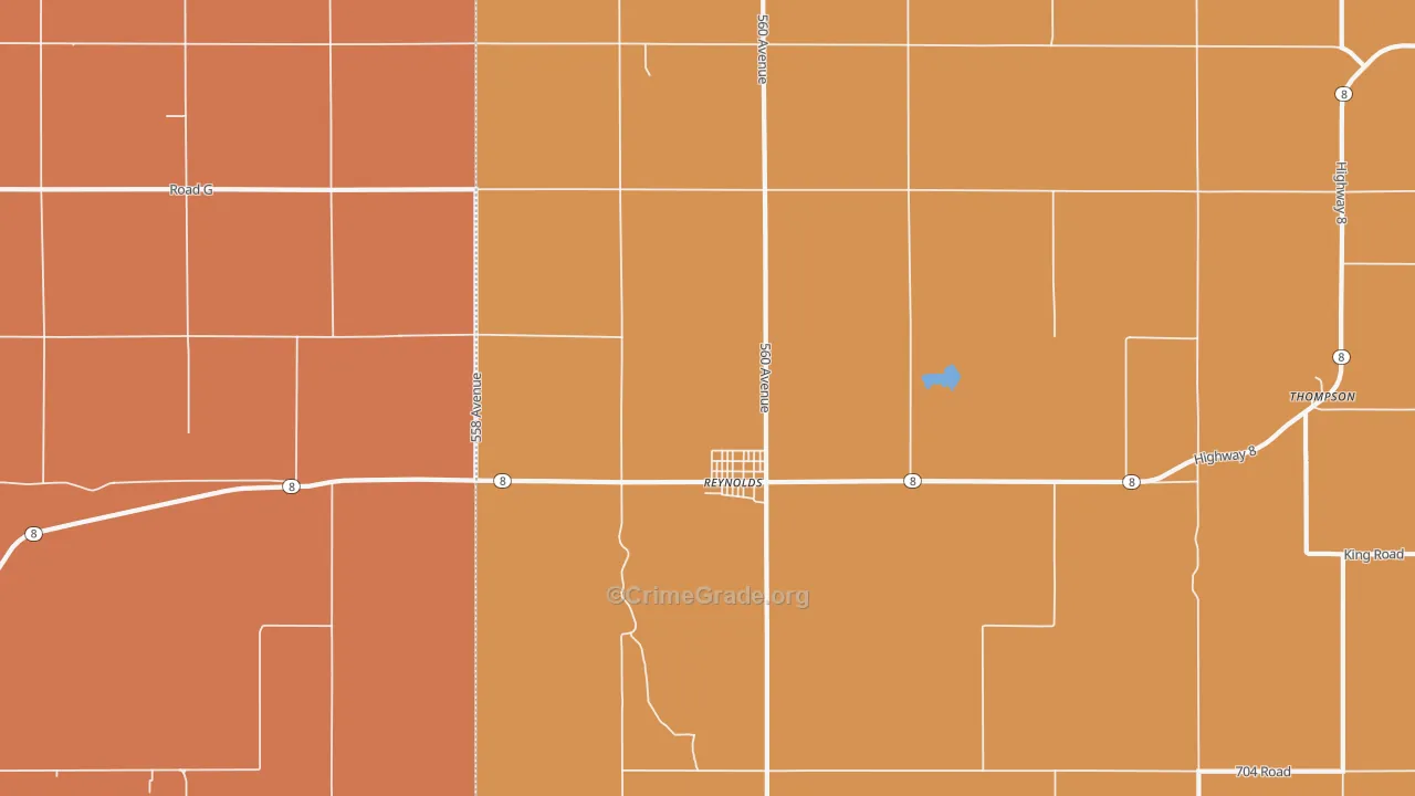 Reynolds, NE Map of Vandalism Rates