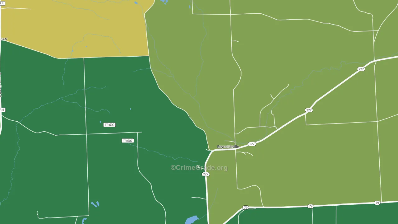 Reynoldsville, NY Map of Vandalism Rates