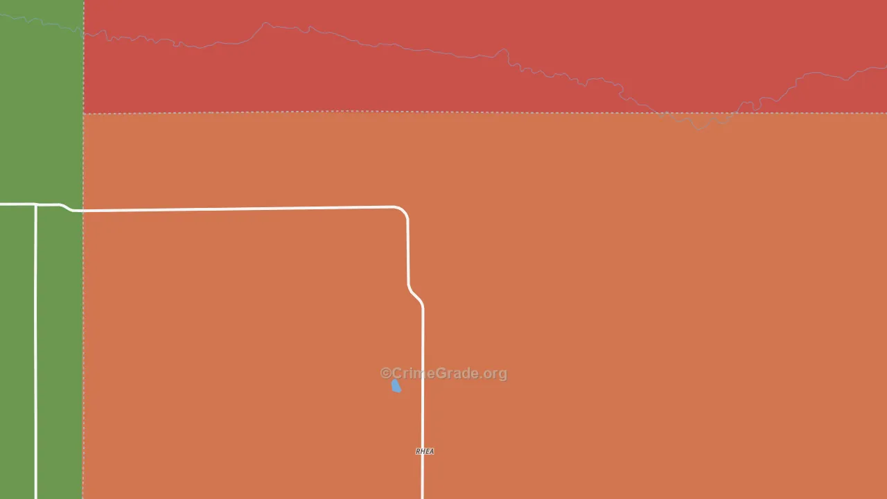 Rhea, TX Map of Vandalism Rates