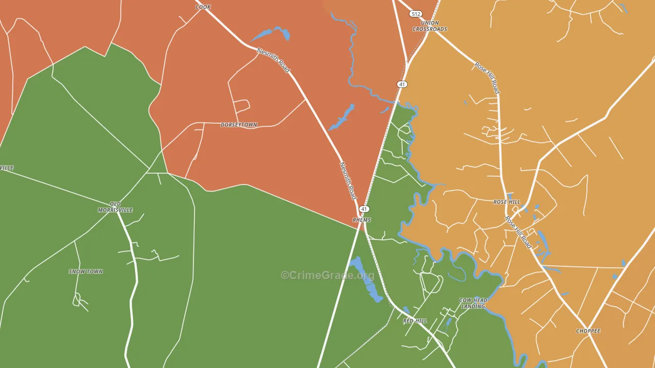 Rhems, SC Map of Vandalism Rates