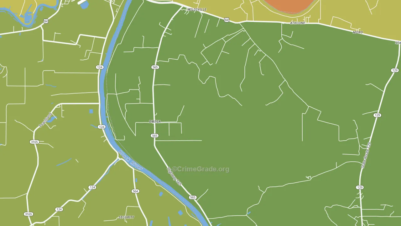 Rhinehart, LA Map of Vandalism Rates