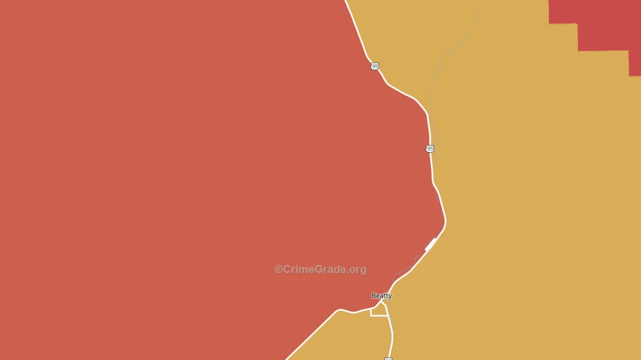 Rhyolite, NV Map of Vandalism Rates