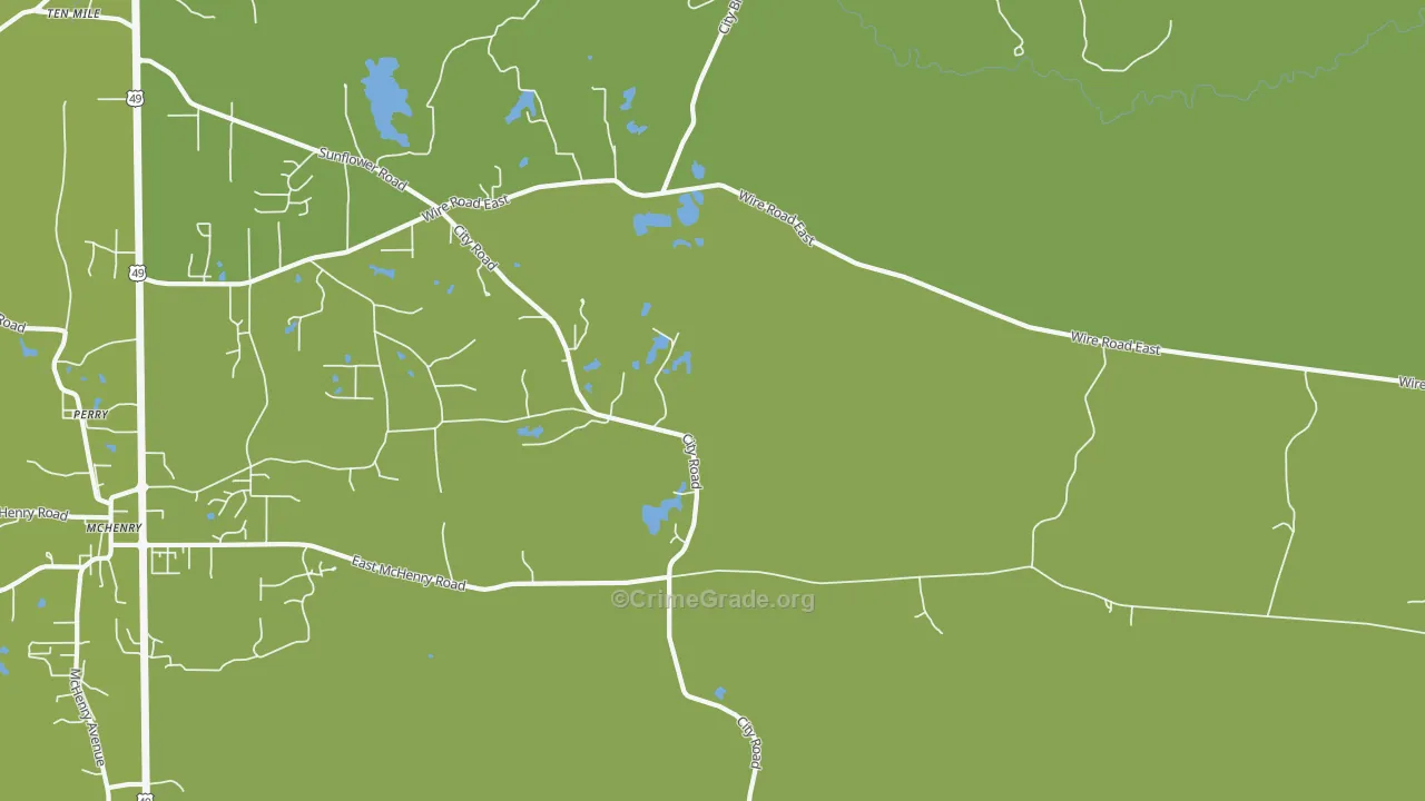 Riceville, MS Map of Vandalism Rates