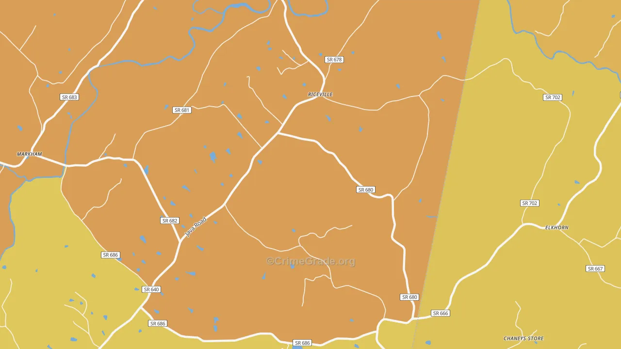 Riceville, VA Map of Vandalism Rates
