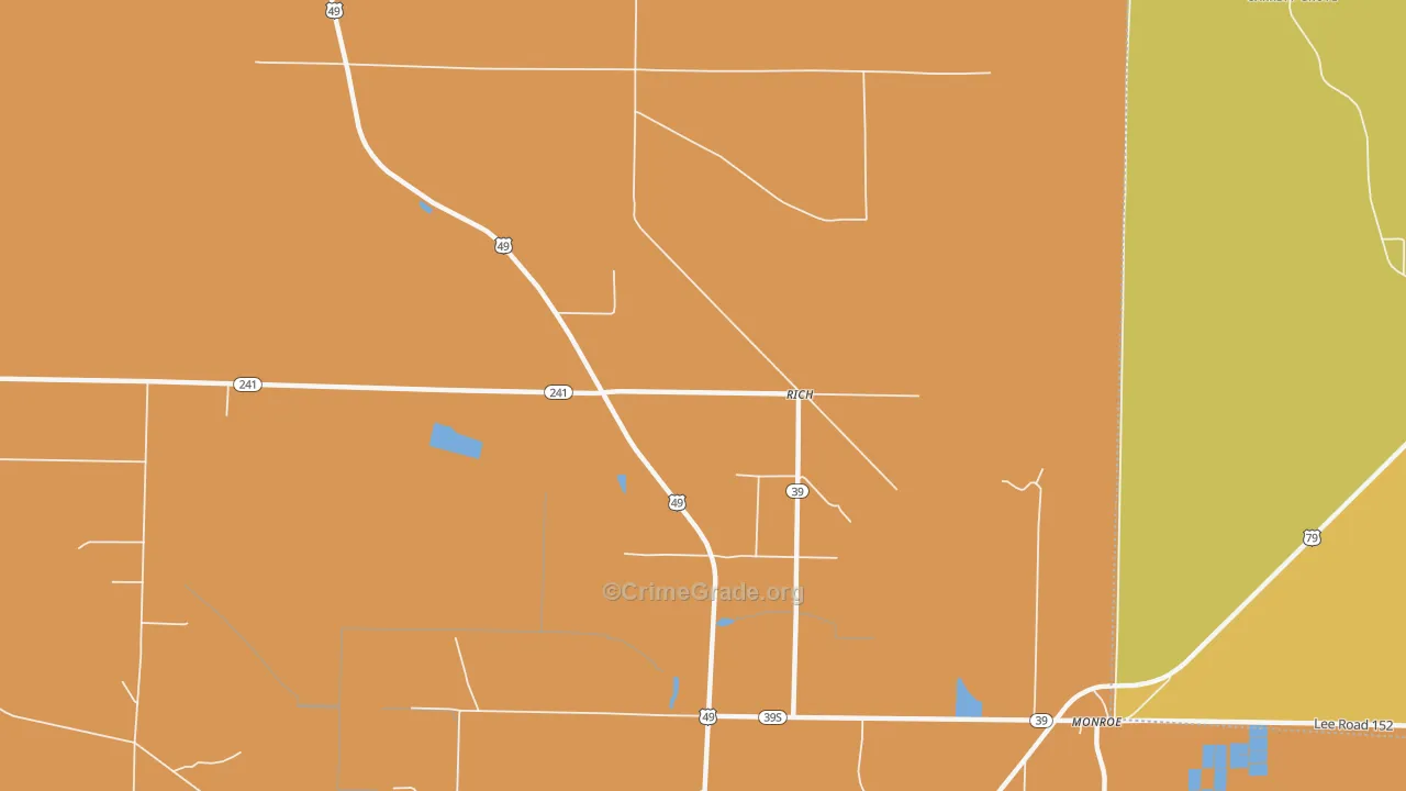 Rich, AR Map of Vandalism Rates