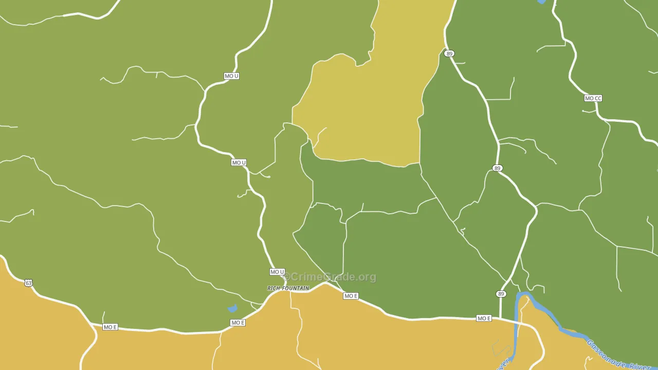 Rich Fountain, MO Map of Vandalism Rates