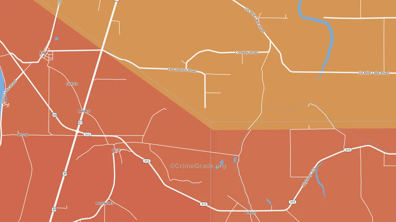Rich, MS Map of Vandalism Rates