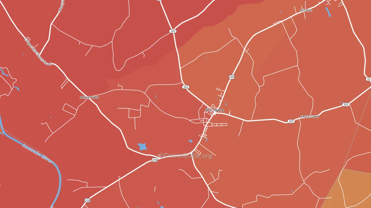 Rich Square, NC Map of Vandalism Rates
