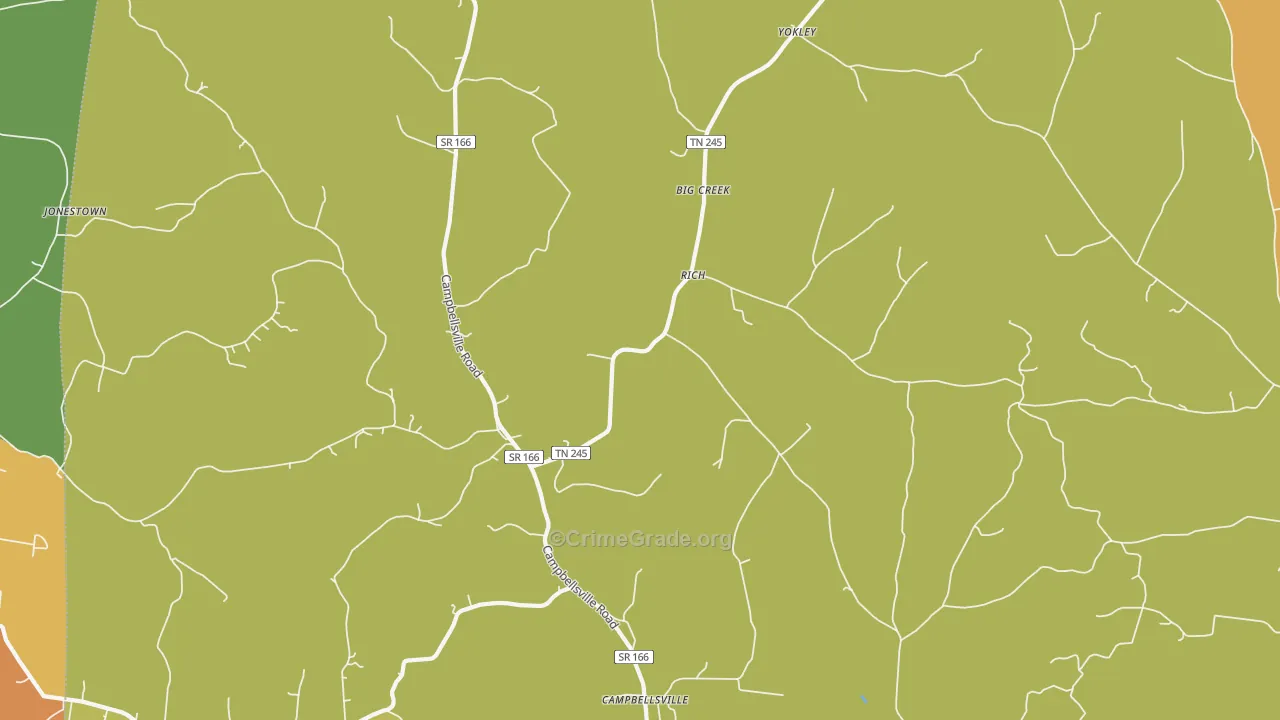 Rich, TN Map of Vandalism Rates