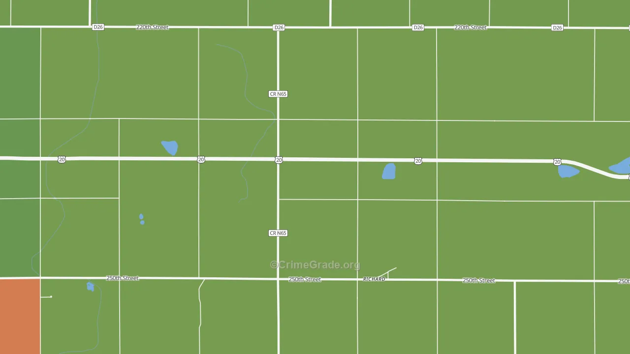 Richard, IA Map of Vandalism Rates