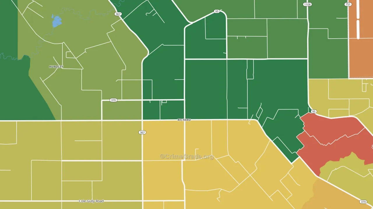 Richard, LA Map of Vandalism Rates