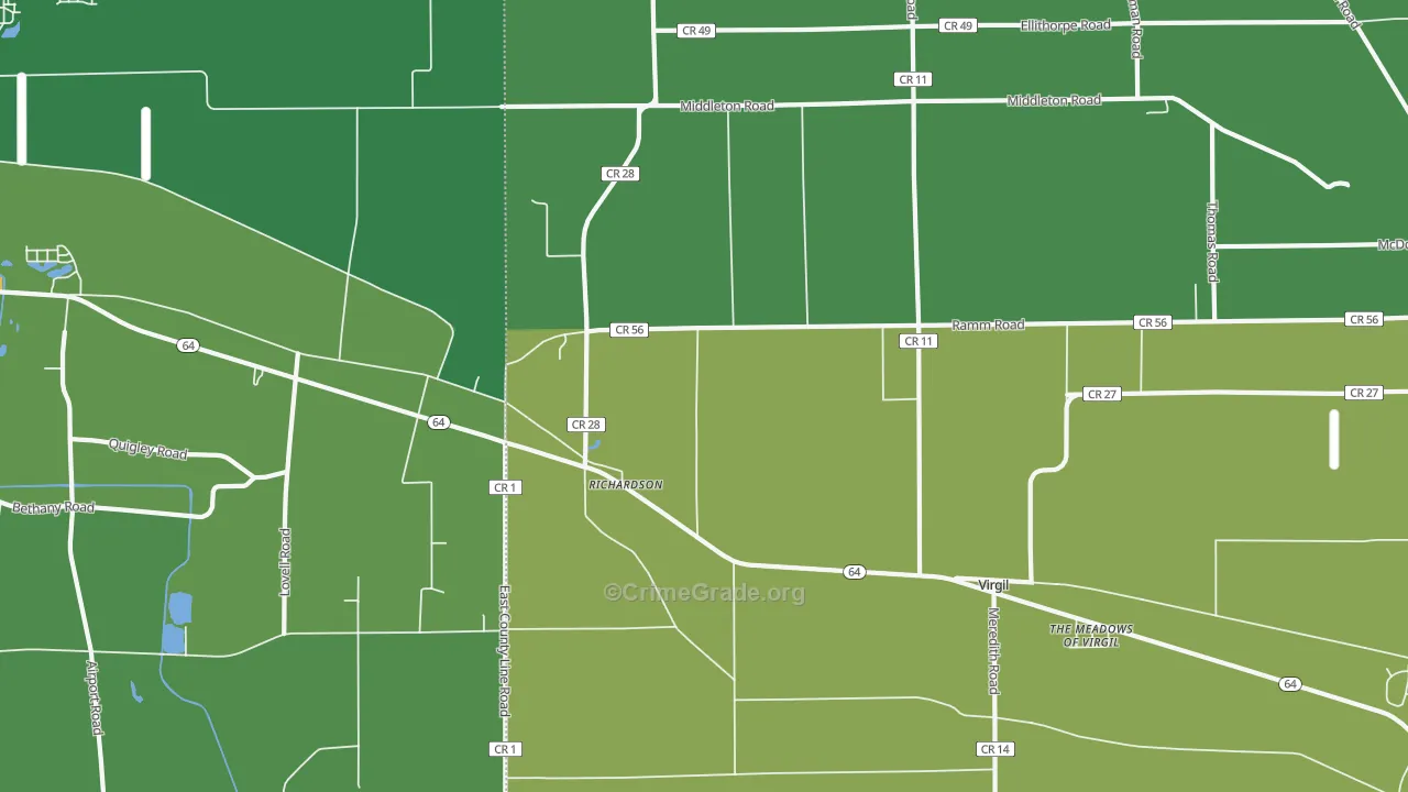 Richardson, IL Map of Vandalism Rates