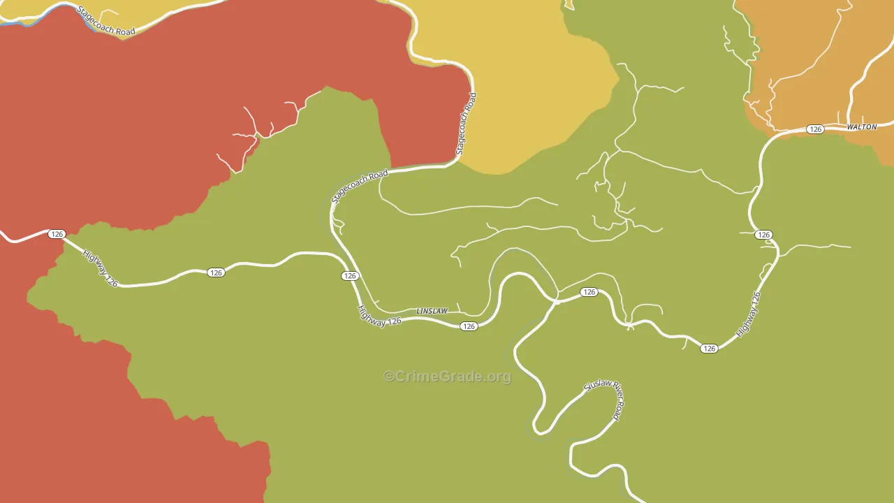Richardson, OR Map of Vandalism Rates