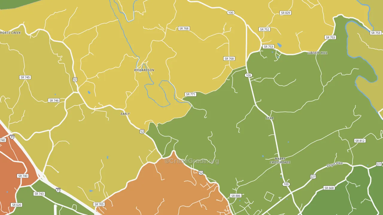 Richardson, VA Map of Vandalism Rates
