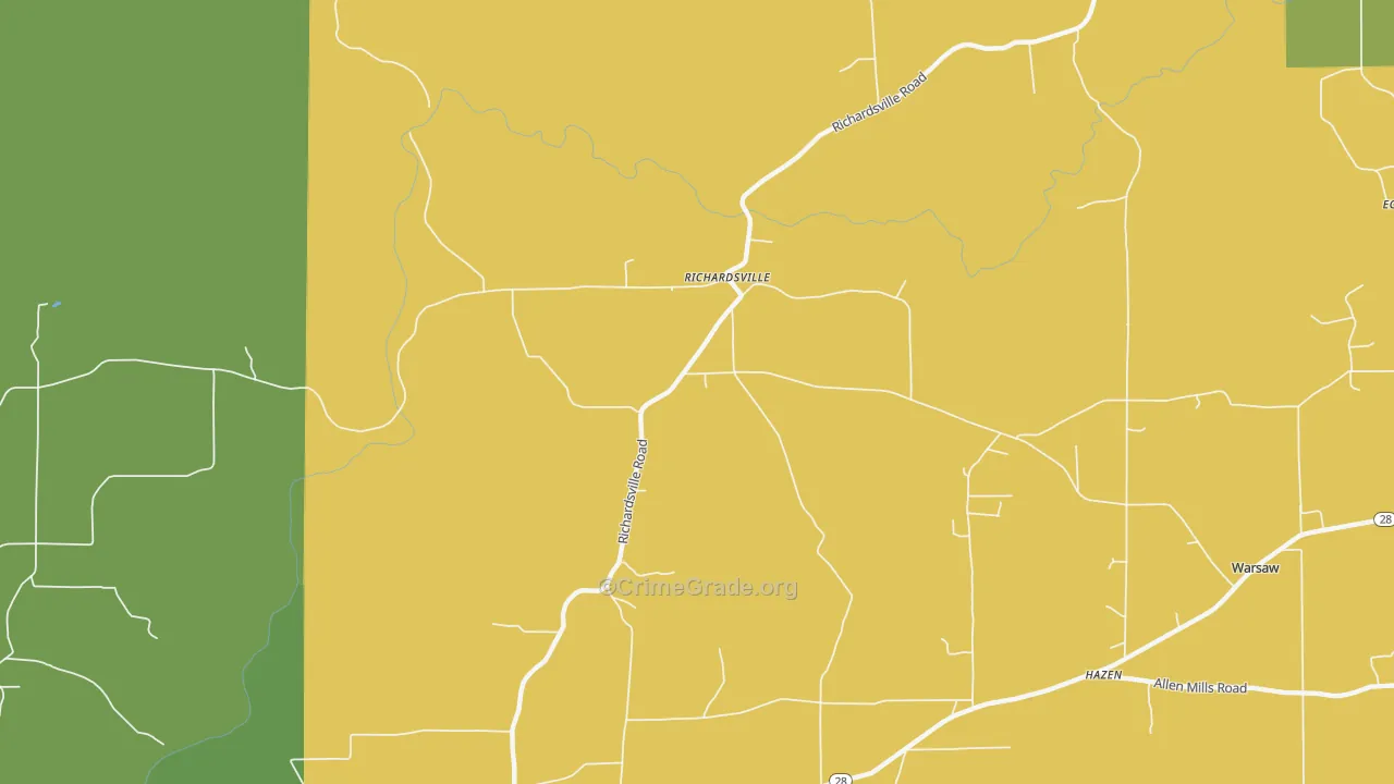 Richardsville, PA Map of Vandalism Rates