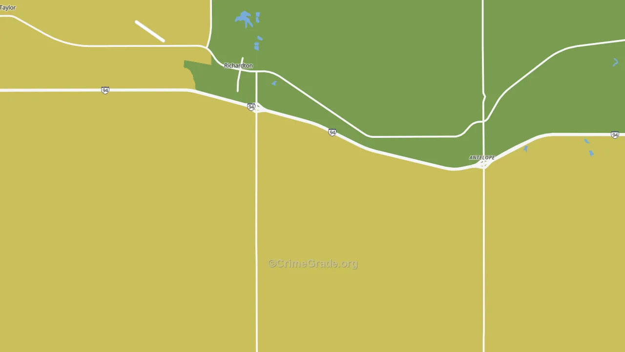 Richardton, ND Map of Vandalism Rates